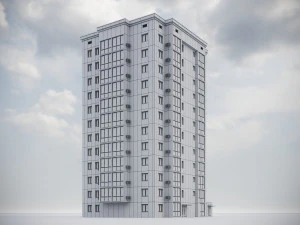Modern Residential Building 010 3D Model