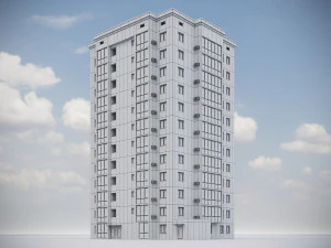 Modern Residential Building 010 3D Model