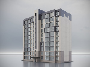 Modern Residential Building 009 3D Model