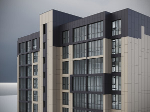 Modern Residential Building 009 3D Model