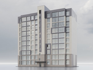 Modern Residential Building 009 3D Model