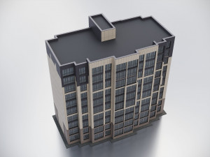 Modern Residential Building 009 3D Model