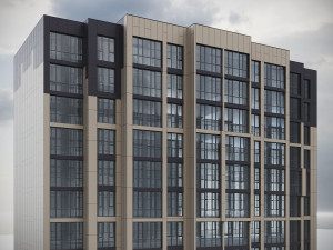 Modern Residential Building 009 3D Model