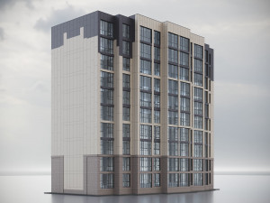 Modern Residential Building 009 3D Model
