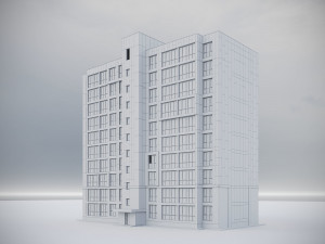 Modern Residential Building 009 3D Model