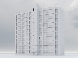 Modern Residential Building 009 3D Model