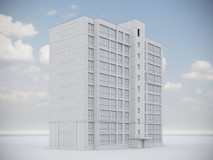 Modern Residential Building 009 3D Model