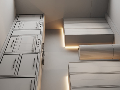 Kitchen scene interior 3D Model