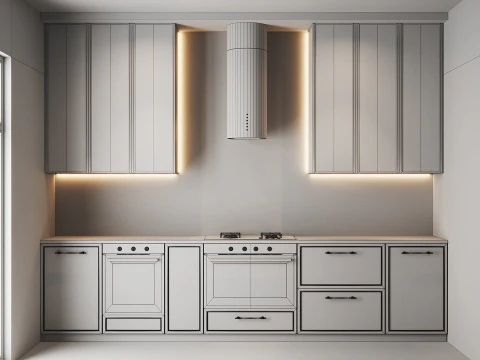 Kitchen scene interior 3D Model