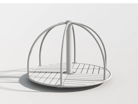 Carousel - Outdoor Kids Playground - 004 3D Model