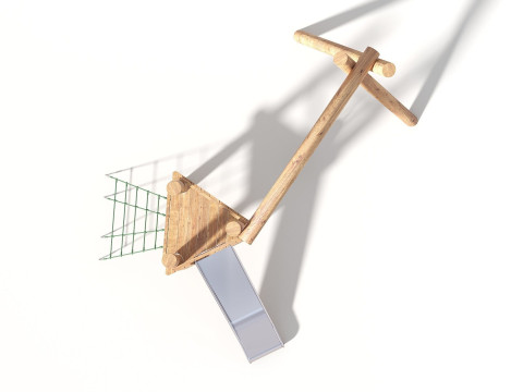Wooden Outdoor Play Equipment - Playground - 008 3D 모델