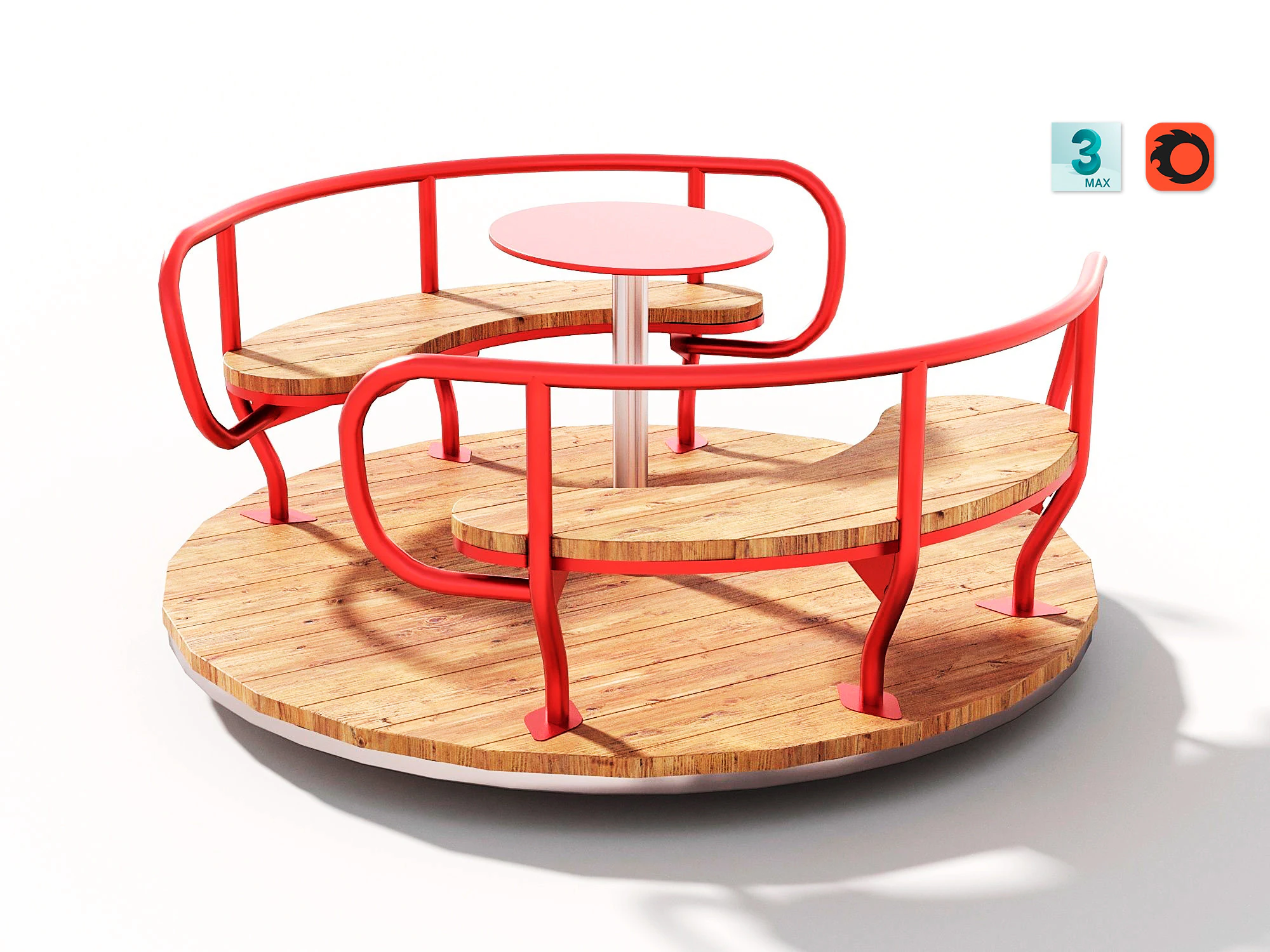 Outdoor Kids Playground - 011 3D Model .c4d .max .obj .3ds .fbx .stl .blend