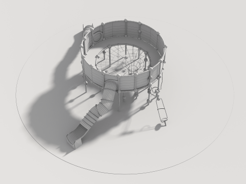 Outdoor Kids Playground - 001 3D 모델