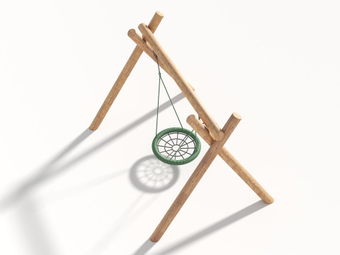 Wooden Swing - Outdoor Kids Playground 005 3D 모델