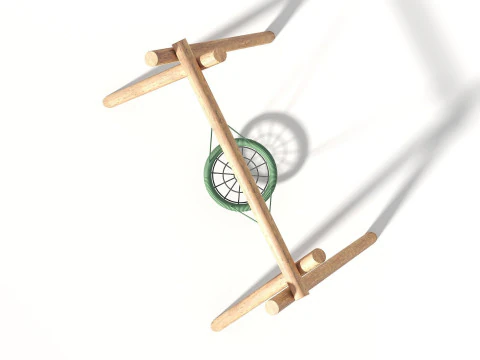Wooden Swing - Outdoor Kids Playground 005 3D Model