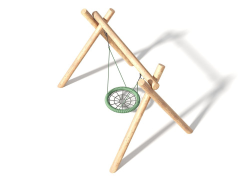 Wooden Swing - Outdoor Kids Playground 005 3D 모델