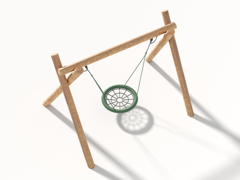 Wooden Swing - Outdoor Kids Playground 005 3D 모델