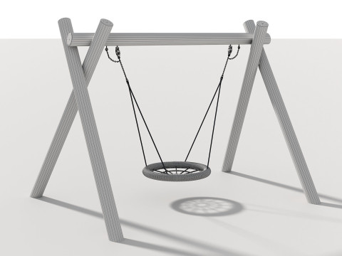 Wooden Swing - Outdoor Kids Playground 005 3D 모델