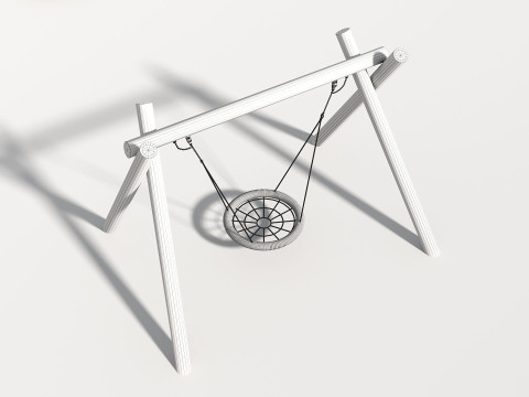 Wooden Swing - Outdoor Kids Playground 005 3D 모델
