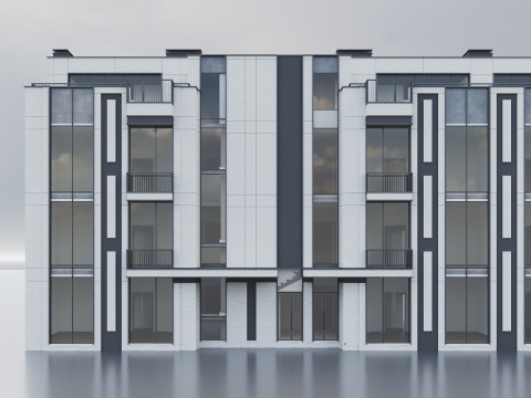 Modern Residential Building 020 3D Model