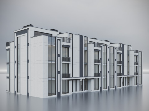 Modern Residential Building 020 3D Model