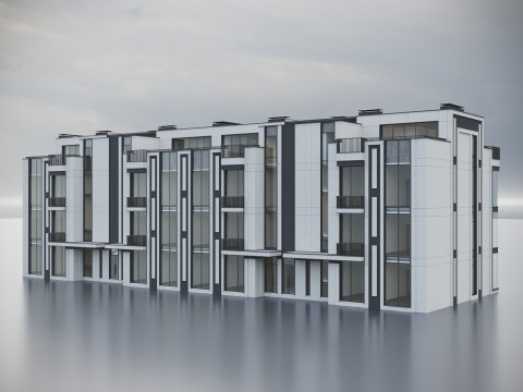 Modern Residential Building 020 3D Model