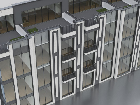 Modern Residential Building 020 3D Model