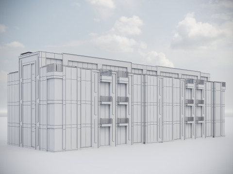 Modern Residential Building 020 3D Model