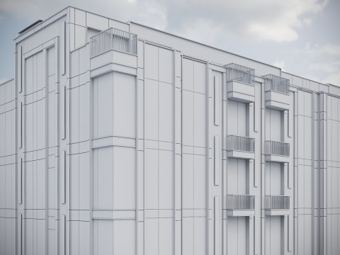 Modern Residential Building 020 3D Model