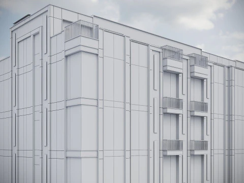 Modern Residential Building 020 3D Model