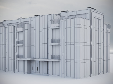 Modern Residential Building 020 3D Model