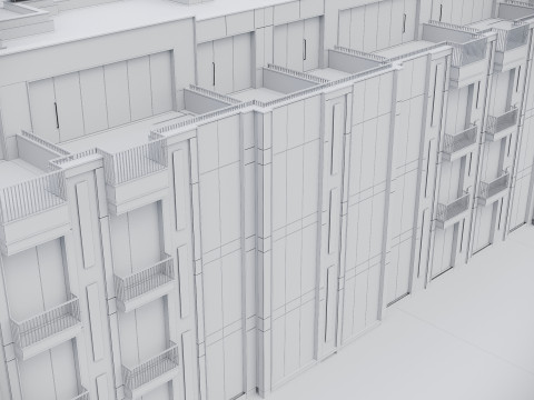 Modern Residential Building 020 3D Model