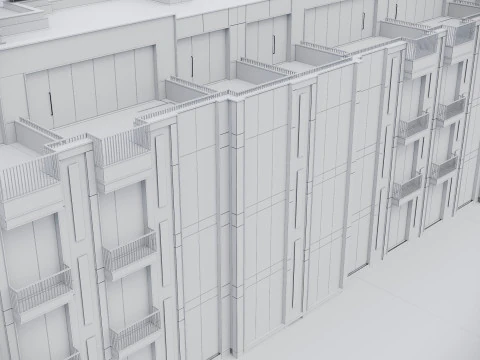Modern Residential Building 020 3D Model
