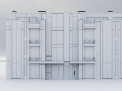 Modern Residential Building 020 3D Model