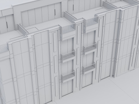 Modern Residential Building 020 3D Model