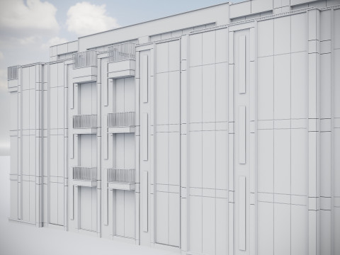 Modern Residential Building 020 3D Model