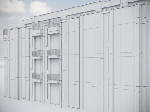 Modern Residential Building 020 3D Model