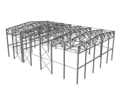 Metal structure - Steel Warehouse Building - Hangar 3D Model