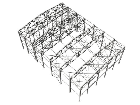Metal structure - Steel Warehouse Building - Hangar 3D Model