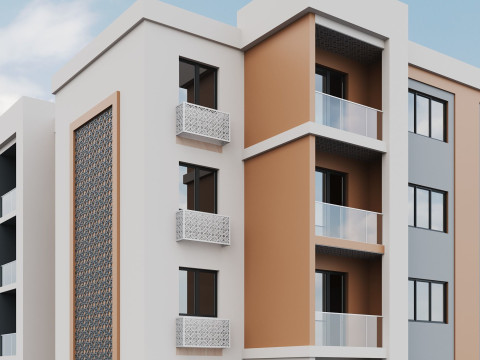 Residential Building 001 3D मॉडल