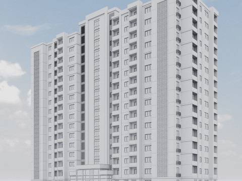 Residential Building 001 3D मॉडल