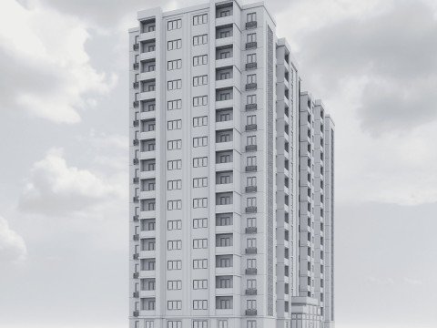 Residential Building 001 3D मॉडल