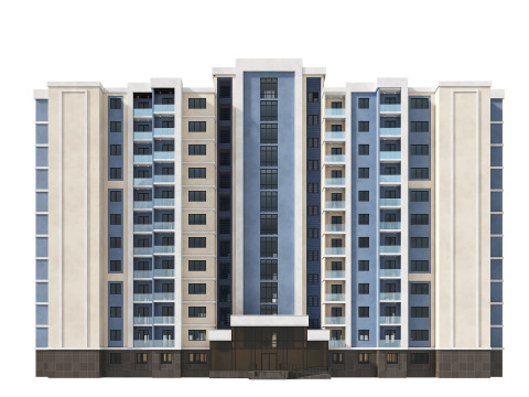 Residential Building 002 3D Model