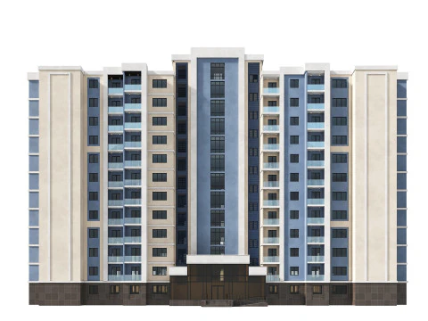 Residential Building 002 3D Model