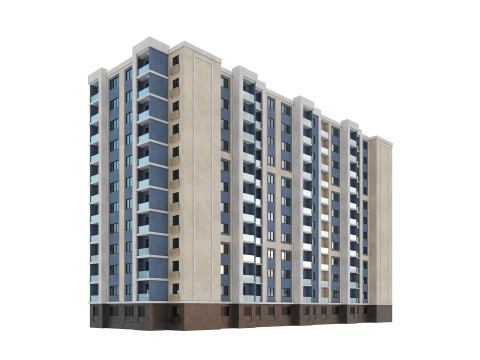 Residential Building 002 3D Model