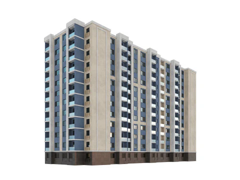 Residential Building 002 3D Model