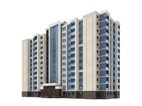 Residential Building 002 3D Model