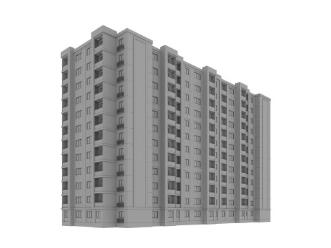 Residential Building 002 3D Model