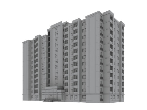 Residential Building 002 3D Model