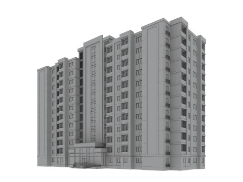 Residential Building 002 3D Model
